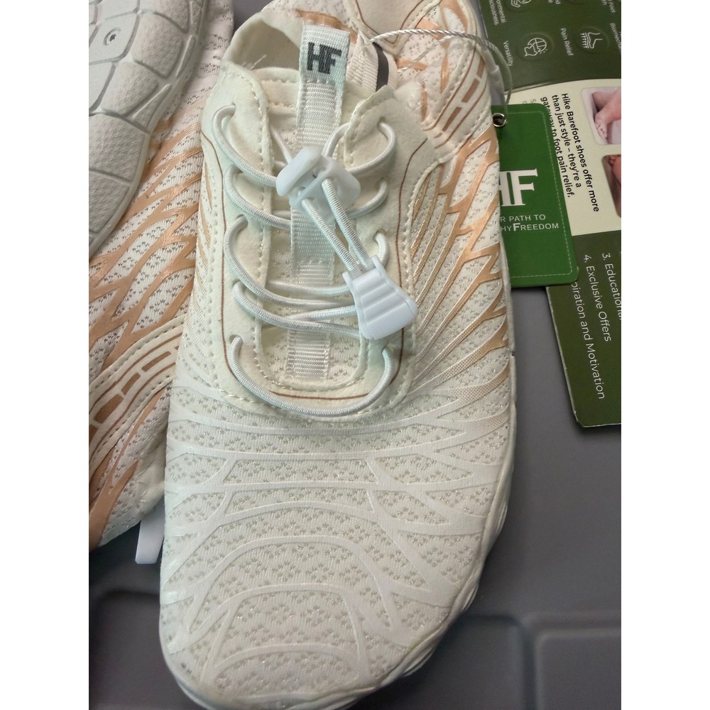 Hike Footwear Barefoot Shoes White Rose‎ Gold Minimalist Sneakers Size 36 NEW - Picture 11 of 11